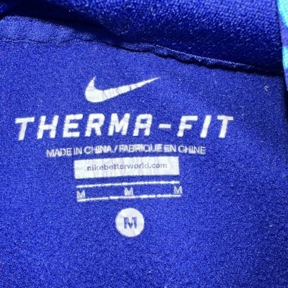 Nike Womens Blue Therma-fit Pullover Hoodie Sweater Size Medium M - Picture 7 of 10